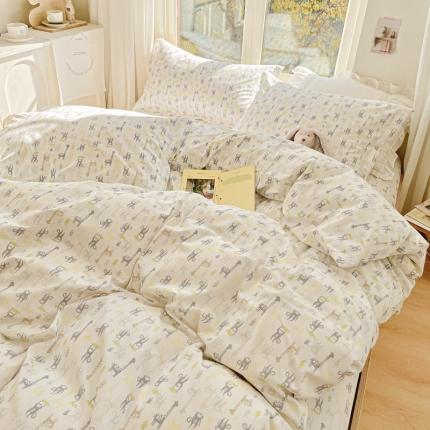 91家纺网 家纺一手货源 找家纺 （总）呗旺鹿 2022新40s精梳棉13372全棉磨毛四件套