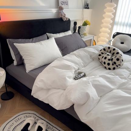 91家纺网 家纺一手货源 找家纺 （总）三朵家纺2022新款春夏全棉混搭系列水洗全棉四件套