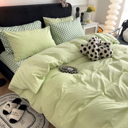 91家纺网 家纺一手货源 找家纺 （总）三朵家纺2022新款春夏全棉混搭系列水洗全棉四件套