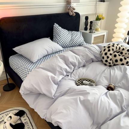 91家纺网 家纺一手货源 找家纺 （总）三朵家纺2022新款春夏全棉混搭系列水洗全棉四件套