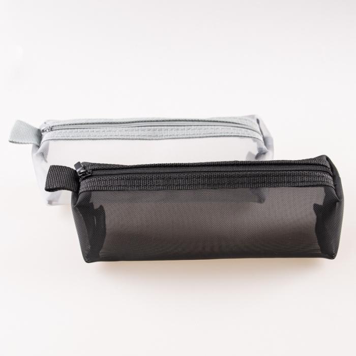 91家纺网 家纺一手货源 找家纺 【圆柱形笔袋】日式无印笔袋良品网袋简约文件纯色尼龙笔袋