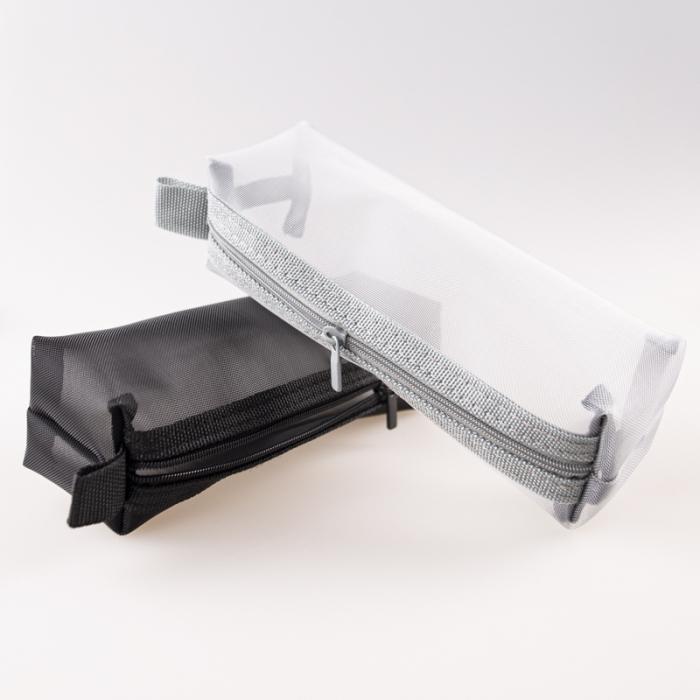 91家纺网 家纺一手货源 找家纺 【圆柱形笔袋】日式无印笔袋良品网袋简约文件纯色尼龙笔袋