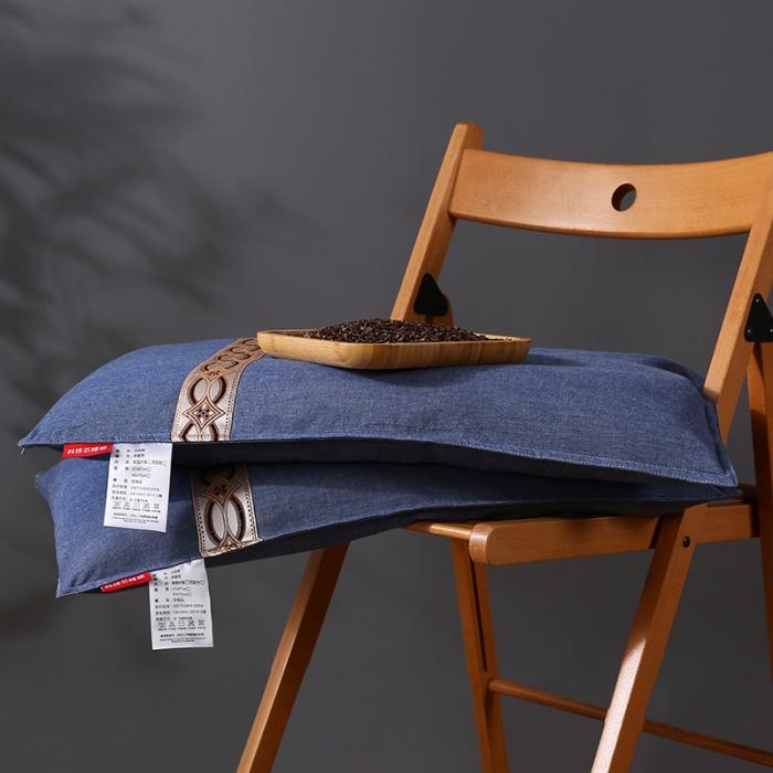 91家纺网 家纺一手货源 找家纺 全棉水洗棉全荞麦壳枕芯花草护颈枕民族风枕头单人儿童定型枕