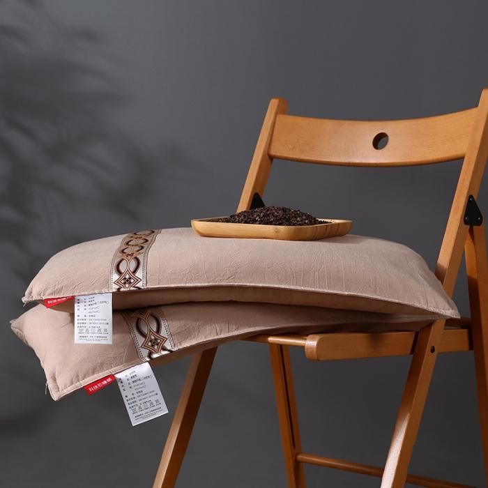 91家纺网 家纺一手货源 找家纺 全棉水洗棉全荞麦壳枕芯花草护颈枕民族风枕头单人儿童定型枕