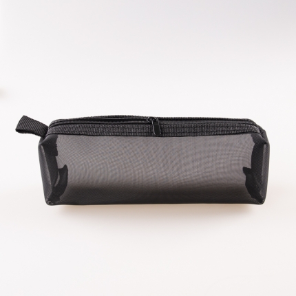 91家纺网 家纺一手货源 找家纺 【圆柱形笔袋】日式无印笔袋良品网袋简约文件纯色尼龙笔袋