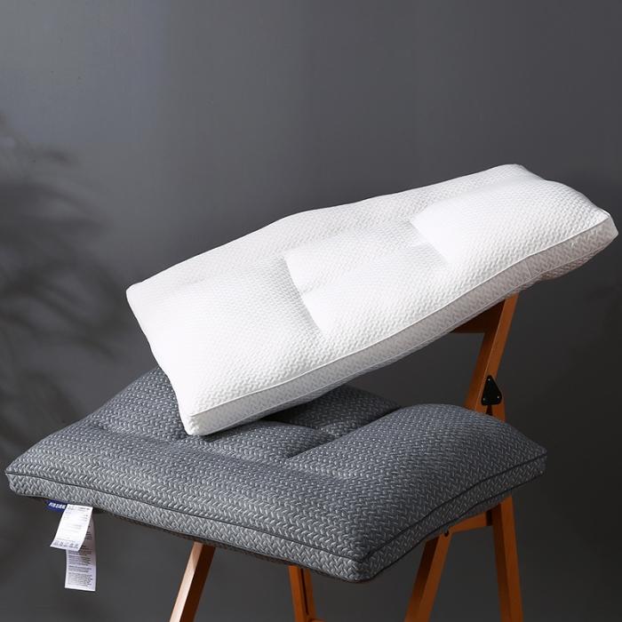 91家纺网 家纺一手货源 找家纺 加厚针织轻柔养颜羽丝绒枕芯护颈枕头单人分区定型成人安睡枕