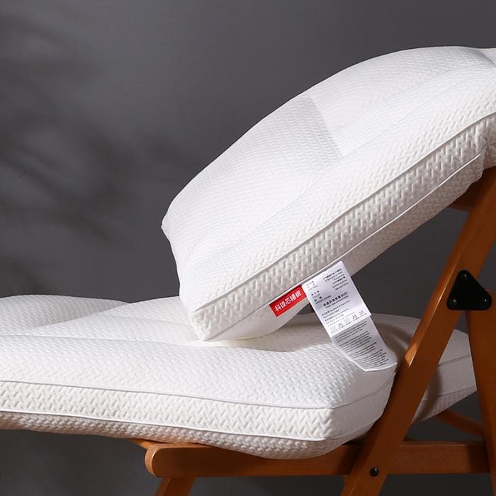 91家纺网 家纺一手货源 找家纺 加厚针织轻柔养颜羽丝绒枕芯护颈枕头单人分区定型成人安睡枕