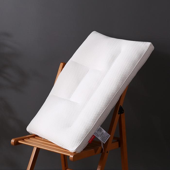 91家纺网 家纺一手货源 找家纺 加厚针织轻柔养颜羽丝绒枕芯护颈枕头单人分区定型成人安睡枕