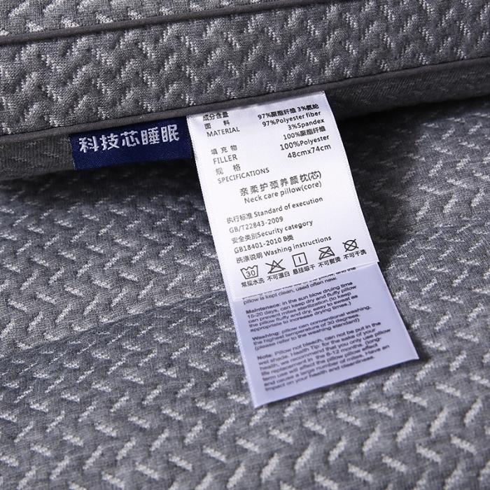 91家纺网 家纺一手货源 找家纺 加厚针织轻柔养颜羽丝绒枕芯护颈枕头单人分区定型成人安睡枕