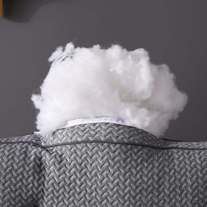 91家纺网 家纺一手货源 找家纺 加厚针织轻柔养颜羽丝绒枕芯护颈枕头单人分区定型成人安睡枕