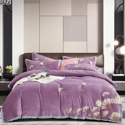 91家纺网 家纺一手货源 找家纺 (总)玖玖爱家纺 2022新款婴肤绒绣花四件套