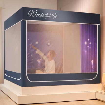 91家纺网 家纺一手货源 找家纺 （总）迪凡保罗2022新款5845大版数码印花遮光帘蚊帐