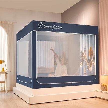 91家纺网 家纺一手货源 找家纺 （总）迪凡保罗2022新款5845大版数码印花遮光帘蚊帐