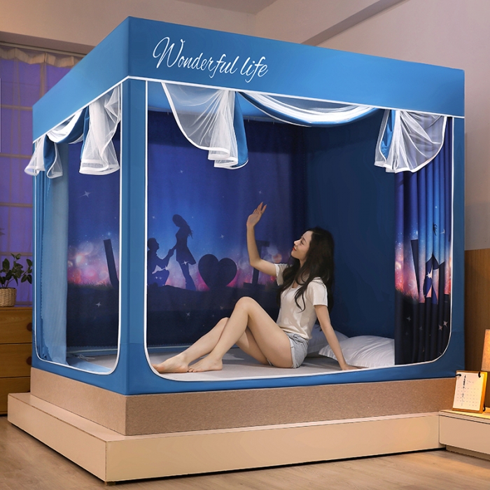 91家纺网 家纺一手货源 找家纺 迪凡保罗2022新款5845大版数码印花遮光帘蚊帐 爱的誓言