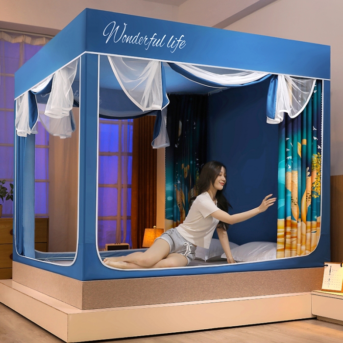 91家纺网 家纺一手货源 找家纺 迪凡保罗2022新款5845大版数码印花遮光帘蚊帐 求爱