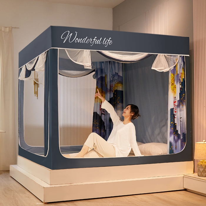 91家纺网 家纺一手货源 找家纺 迪凡保罗2022新款5845大版数码印花遮光帘蚊帐 水漫金山