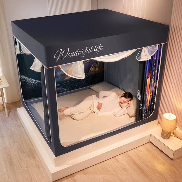 91家纺网 家纺一手货源 找家纺 迪凡保罗2022新款5845大版数码印花遮光帘蚊帐 太空之旅