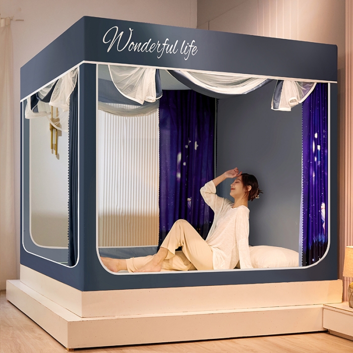 91家纺网 家纺一手货源 找家纺 迪凡保罗2022新款5845大版数码印花遮光帘蚊帐 徒手摘星