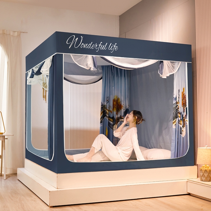 91家纺网 家纺一手货源 找家纺 迪凡保罗2022新款5845大版数码印花遮光帘蚊帐 一帆风顺