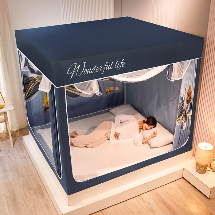 91家纺网 家纺一手货源 找家纺 迪凡保罗2022新款5845大版数码印花遮光帘蚊帐 一帆风顺