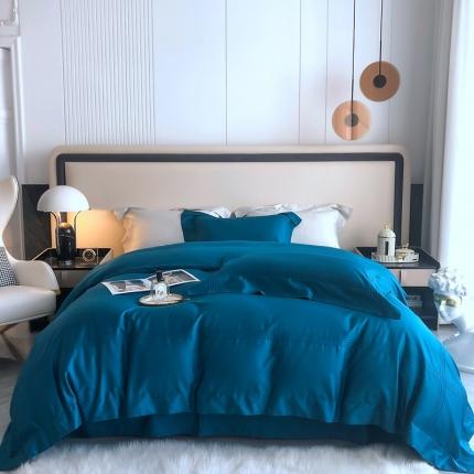 馨蕊 2022新款100支长绒棉四件套-简系列 简-宝石蓝
