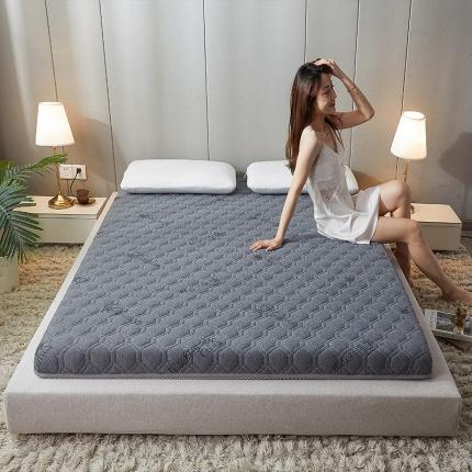 棕康 2021新款乳胶硬质棉单边床垫-六边形白色 菱格灰