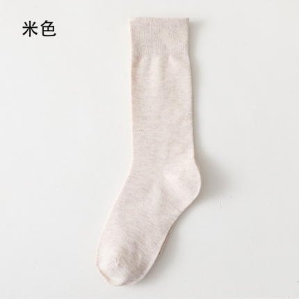 91家纺网 家纺一手货源 找家纺 【女士长袜】日式无印女士秋冬长筒良品纯色高筒袜秋冬休闲长袜