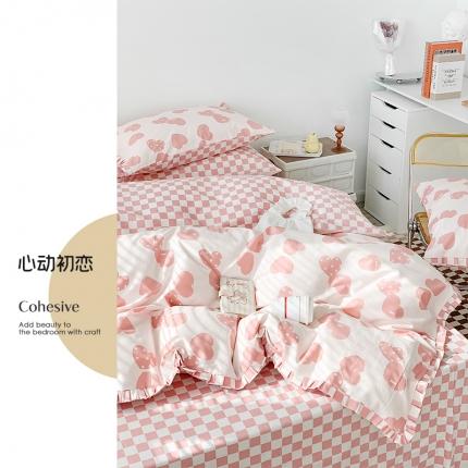 91家纺网 家纺一手货源 找家纺 （总）澳萝拉 2022新款全棉印花花边四件套