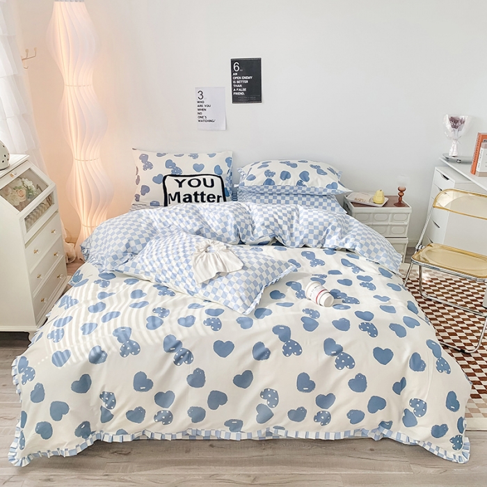 91家纺网 家纺一手货源 找家纺 （总）澳萝拉 2022新款全棉印花花边四件套