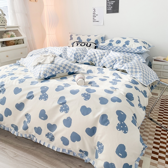 91家纺网 家纺一手货源 找家纺 （总）澳萝拉 2022新款全棉印花花边四件套