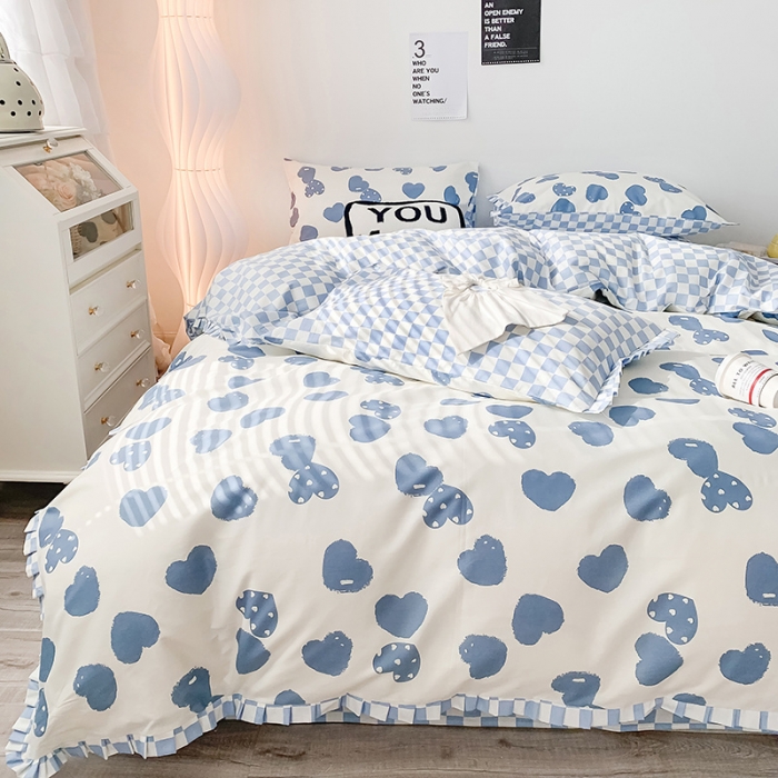 91家纺网 家纺一手货源 找家纺 （总）澳萝拉 2022新款全棉印花花边四件套