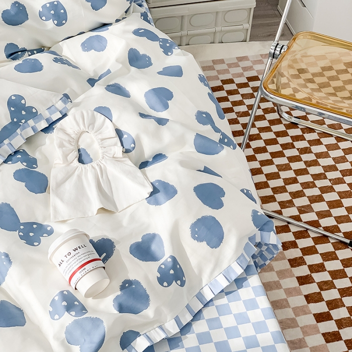 91家纺网 家纺一手货源 找家纺 （总）澳萝拉 2022新款全棉印花花边四件套