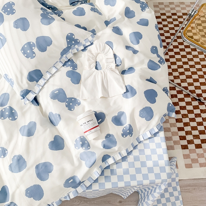 91家纺网 家纺一手货源 找家纺 （总）澳萝拉 2022新款全棉印花花边四件套