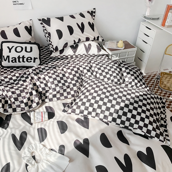 91家纺网 家纺一手货源 找家纺 澳萝拉 2022新款全棉印花花边四件套 点点心动