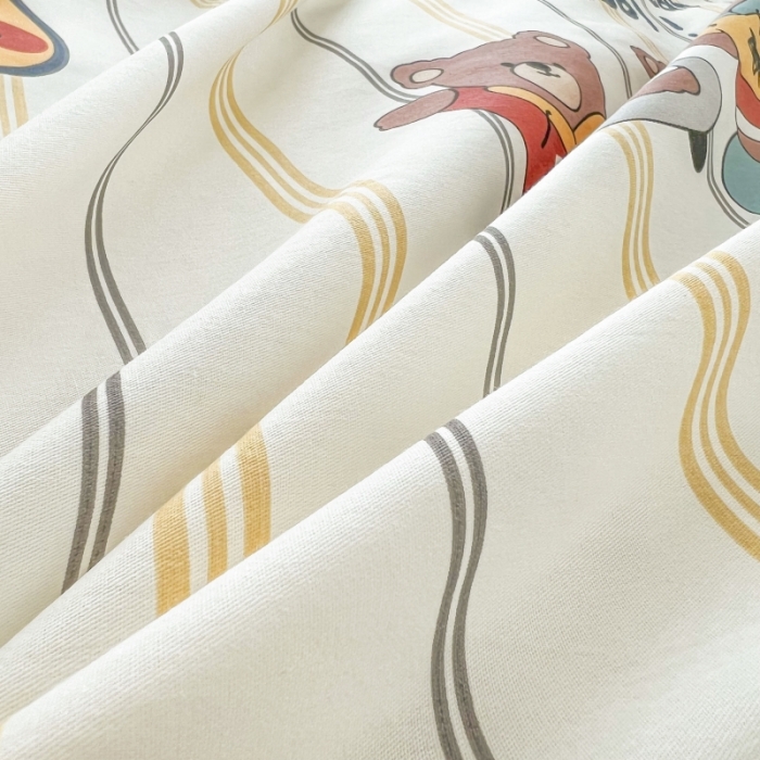 91家纺网 家纺一手货源 找家纺 感遇家纺 2022新款全棉印花四件套 滑板小熊