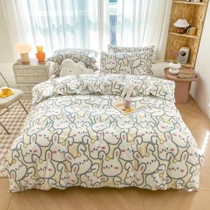 感遇家纺 2022新款全棉印花四件套 兔宝宝
