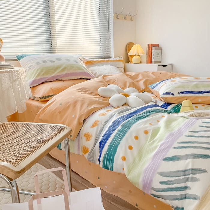 91家纺网 家纺一手货源 找家纺 澳萝拉 2023新款全棉印花四件套会员减5元 安绘里