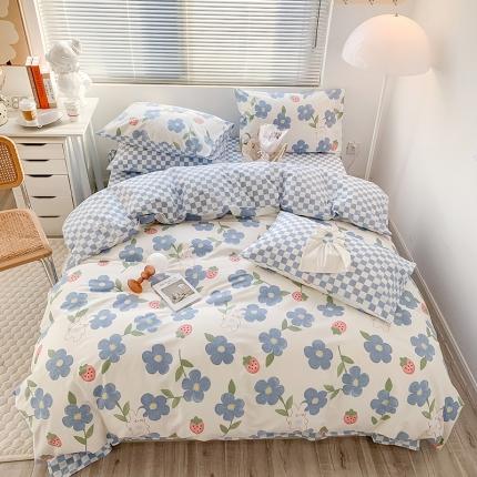 澳萝拉 2023新款全棉印花四件套会员减5元 草莓花园