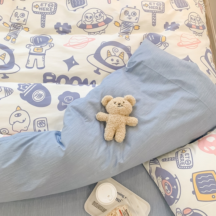 91家纺网 家纺一手货源 找家纺 澳萝拉 2023新款全棉印花四件套会员减5元 快乐星球