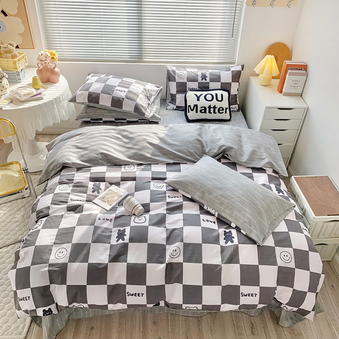 91家纺网 家纺一手货源 找家纺 澳萝拉 2023新款全棉印花四件套会员减5元 时尚熊