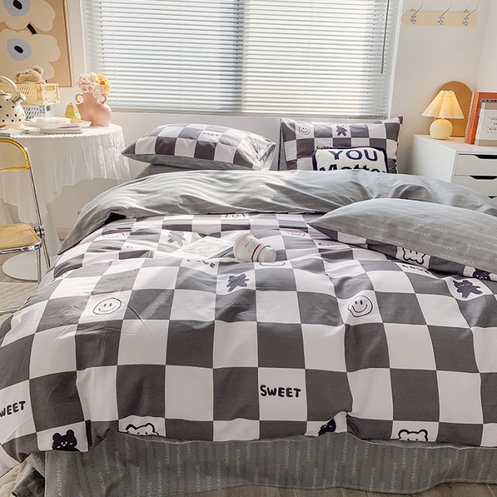 91家纺网 家纺一手货源 找家纺 澳萝拉 2023新款全棉印花四件套会员减5元 时尚熊