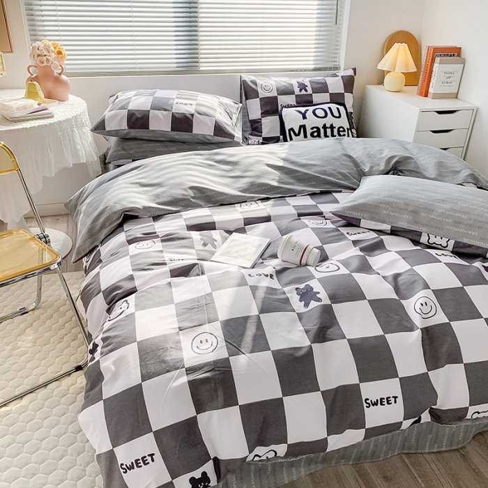 91家纺网 家纺一手货源 找家纺 澳萝拉 2023新款全棉印花四件套会员减5元 时尚熊