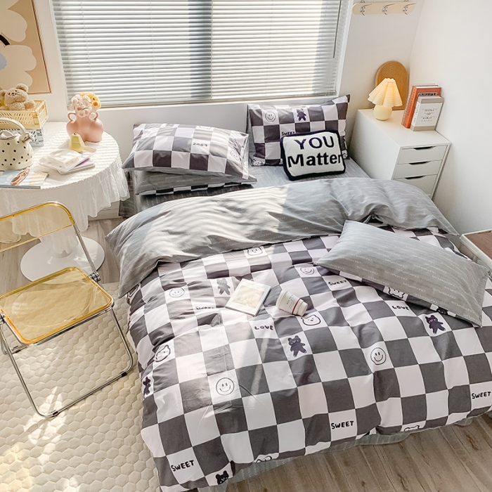 91家纺网 家纺一手货源 找家纺 澳萝拉 2023新款全棉印花四件套会员减5元 时尚熊