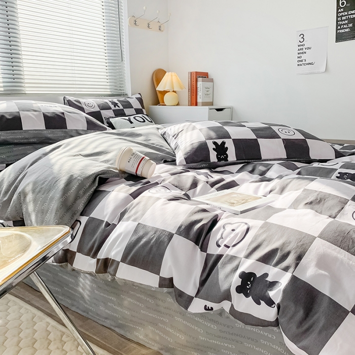 91家纺网 家纺一手货源 找家纺 澳萝拉 2023新款全棉印花四件套会员减5元 时尚熊