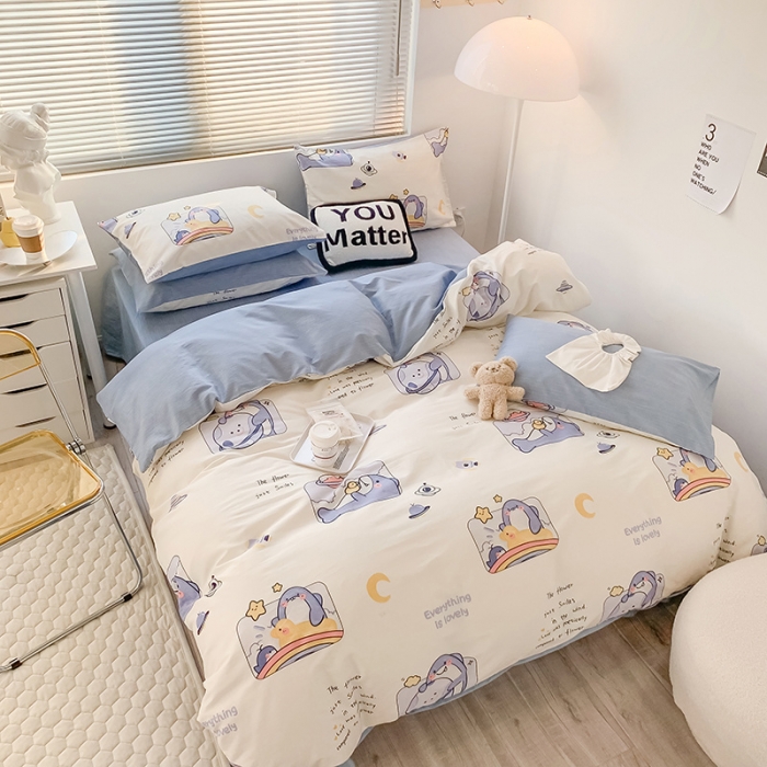 91家纺网 家纺一手货源 找家纺 澳萝拉 2023新款全棉印花四件套会员减5元 贪吃鲨