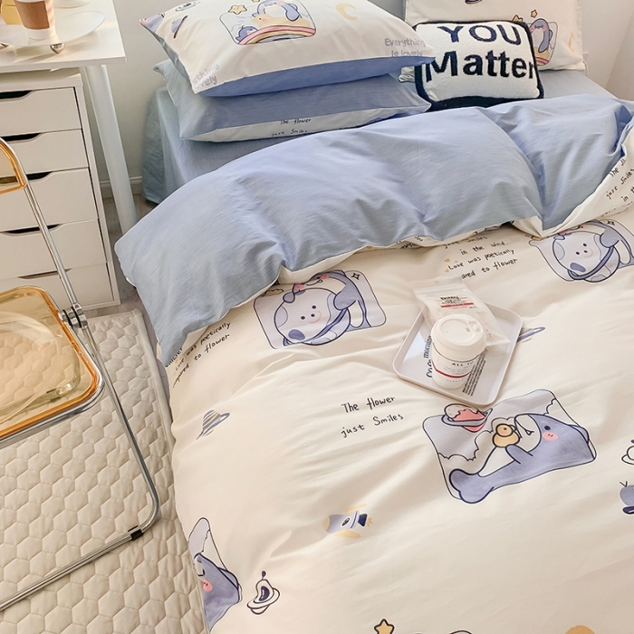 91家纺网 家纺一手货源 找家纺 澳萝拉 2023新款全棉印花四件套会员减5元 贪吃鲨