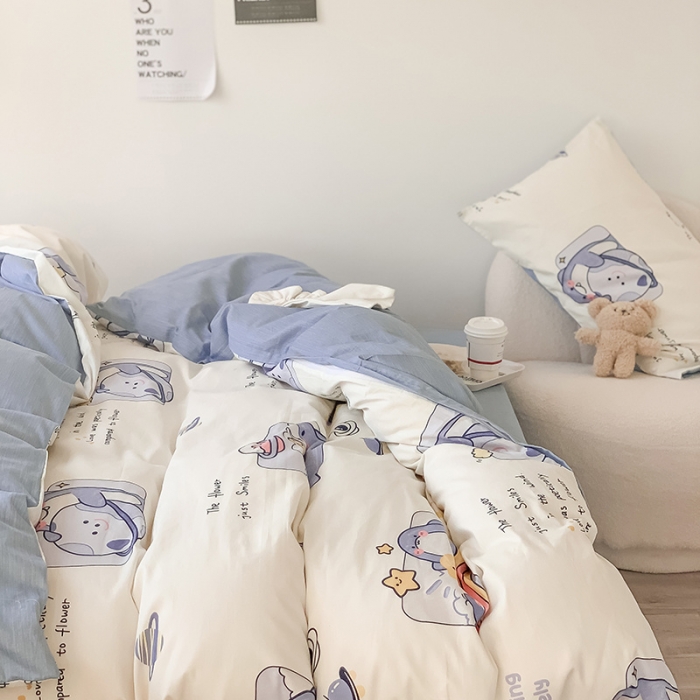 91家纺网 家纺一手货源 找家纺 澳萝拉 2023新款全棉印花四件套会员减5元 贪吃鲨