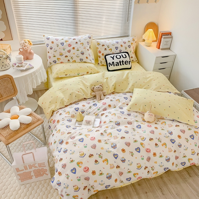 91家纺网 家纺一手货源 找家纺 澳萝拉 2023新款全棉印花四件套会员减5元 甜心花园