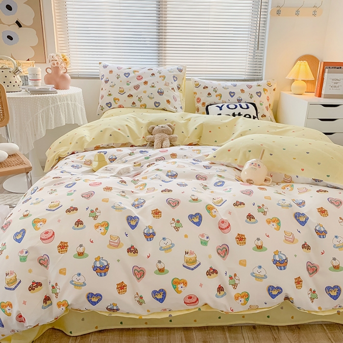 91家纺网 家纺一手货源 找家纺 澳萝拉 2023新款全棉印花四件套会员减5元 甜心花园