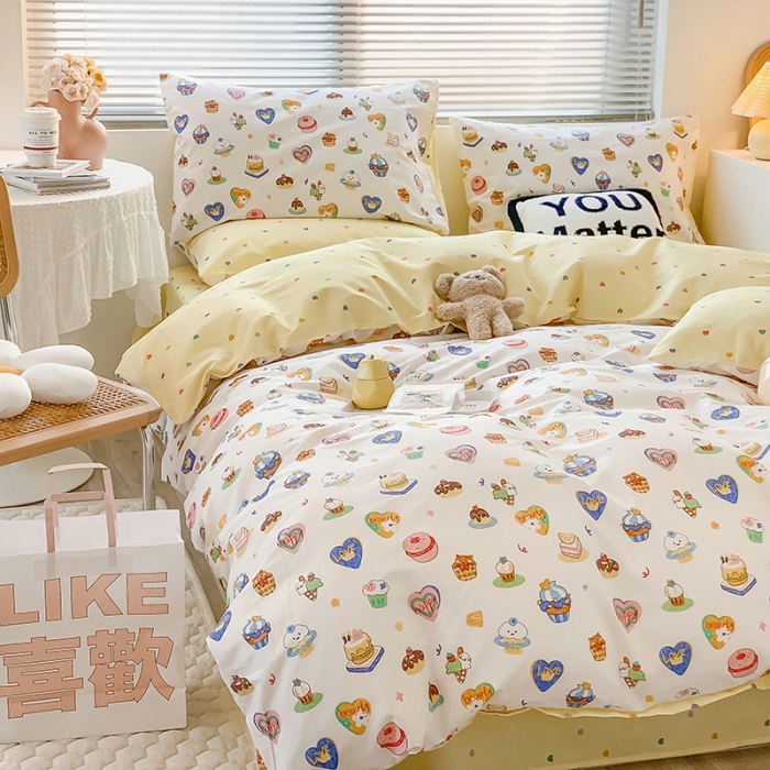 91家纺网 家纺一手货源 找家纺 澳萝拉 2023新款全棉印花四件套会员减5元 甜心花园